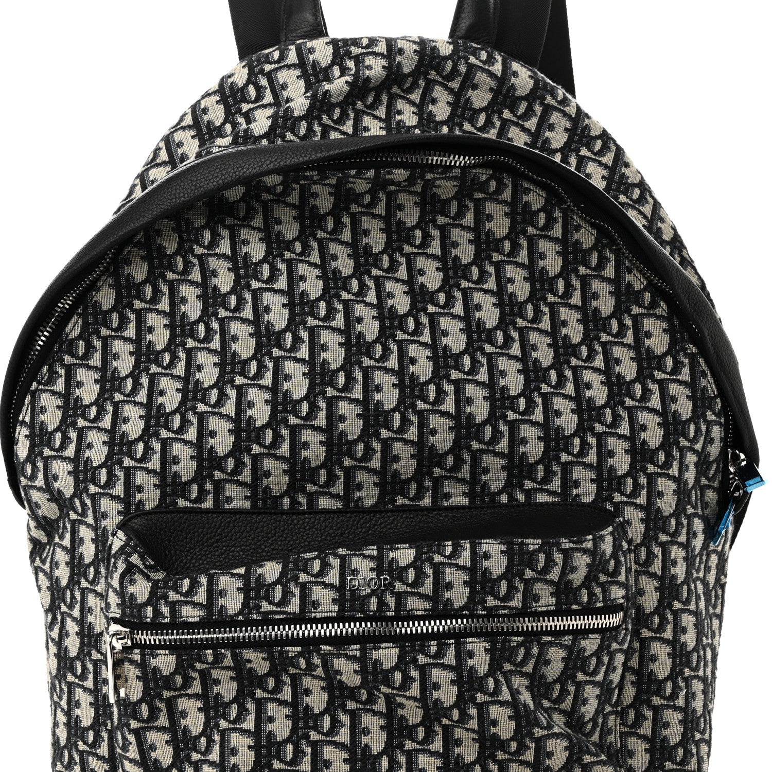 Christian Dior Oblique Calfskin Rider Backpack Beige Black 7 of 9