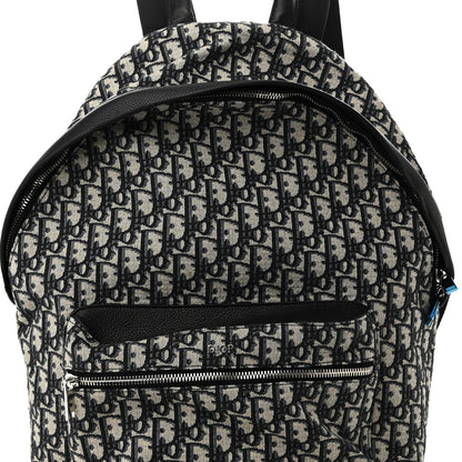 Christian Dior Oblique Calfskin Rider Backpack Beige Black 7 of 9