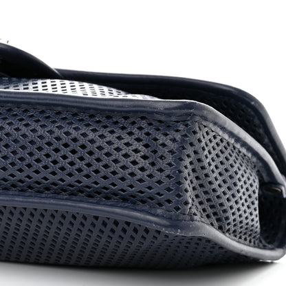 Chanel Perforated Calfskin Large Up In The Air Flap Dark Blue 11 of 15