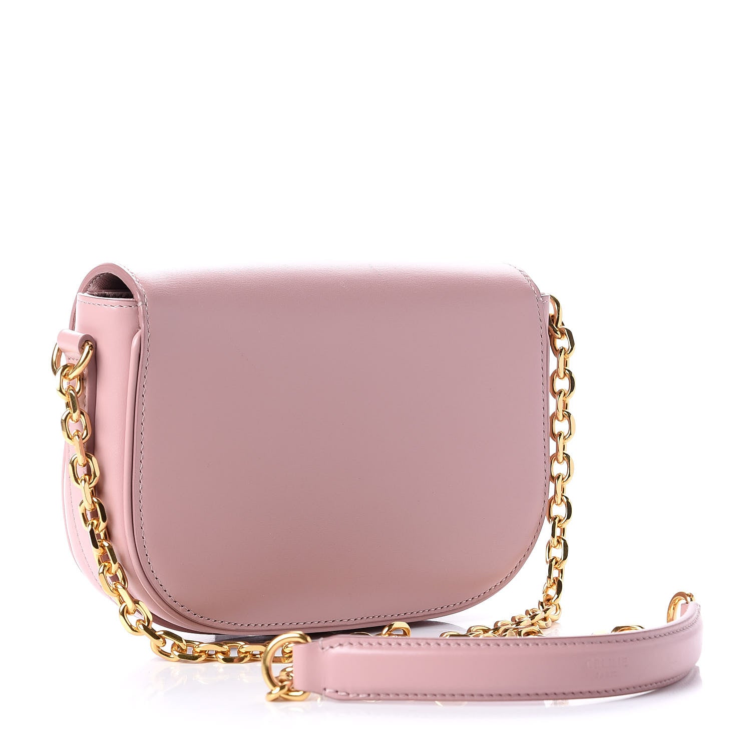 Celine Shiny Calfskin Small Chain Maillon Triomphe Vintage Pink 3 of 10