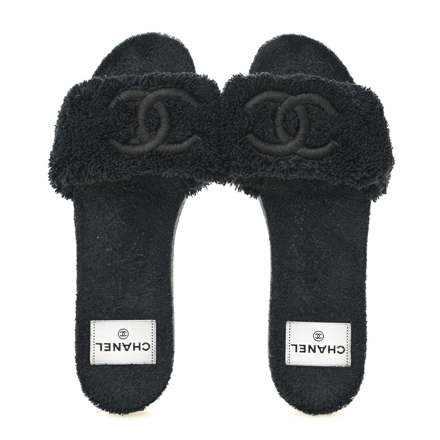 Terry CC Flat Mules Sandals 40 Black