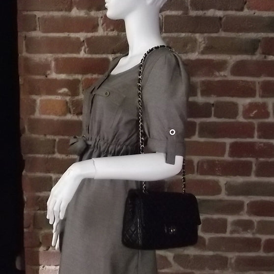 Chanel Lambskin Quilted Valentine Charms Medium Single Flap Black 2 of 11