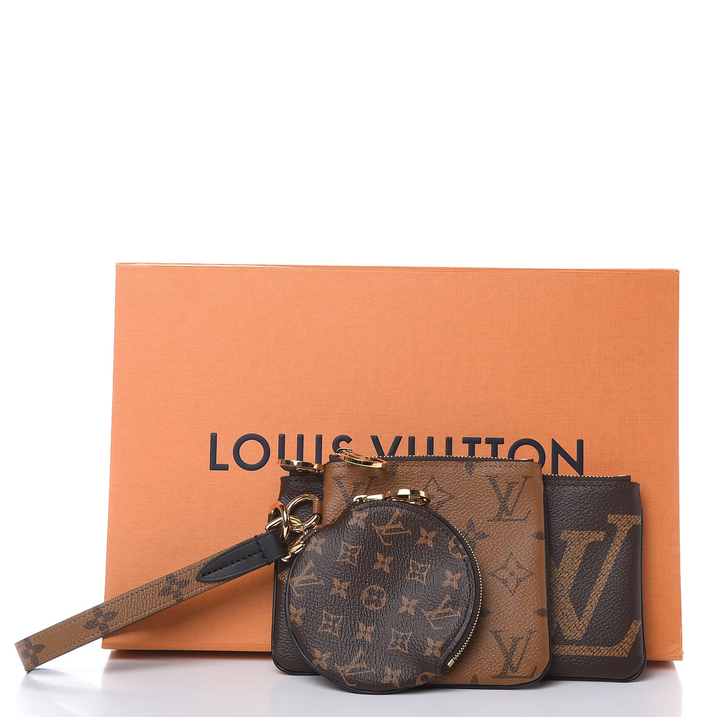 Reverse Monogram Giant Trio Pouch