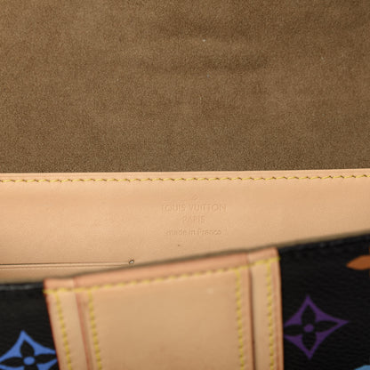 Louis Vuitton Monogram Multicolor Courtney Clutch Black 6 of 7