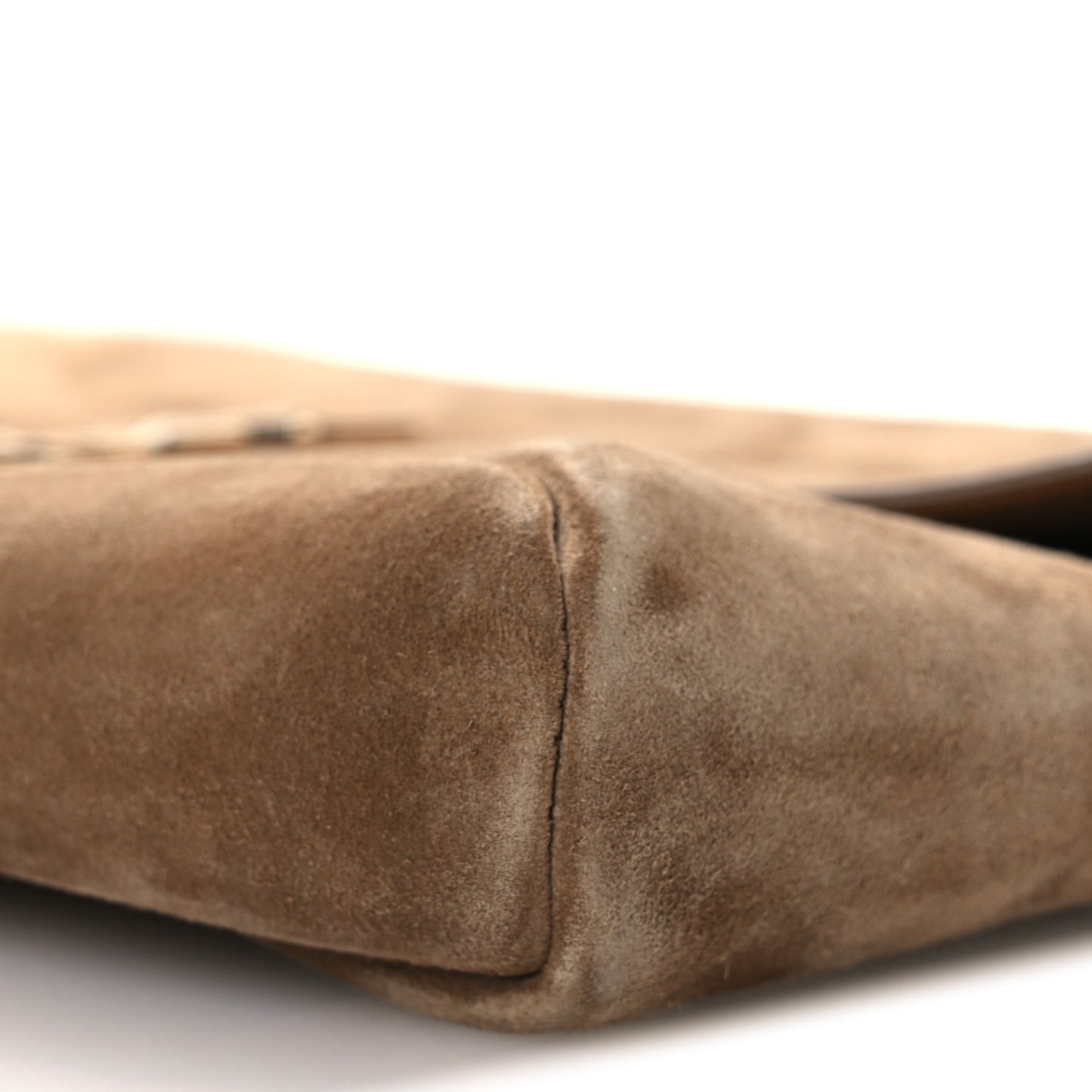 Suede Large Cassandre Envelope Pouch Golden Leaf