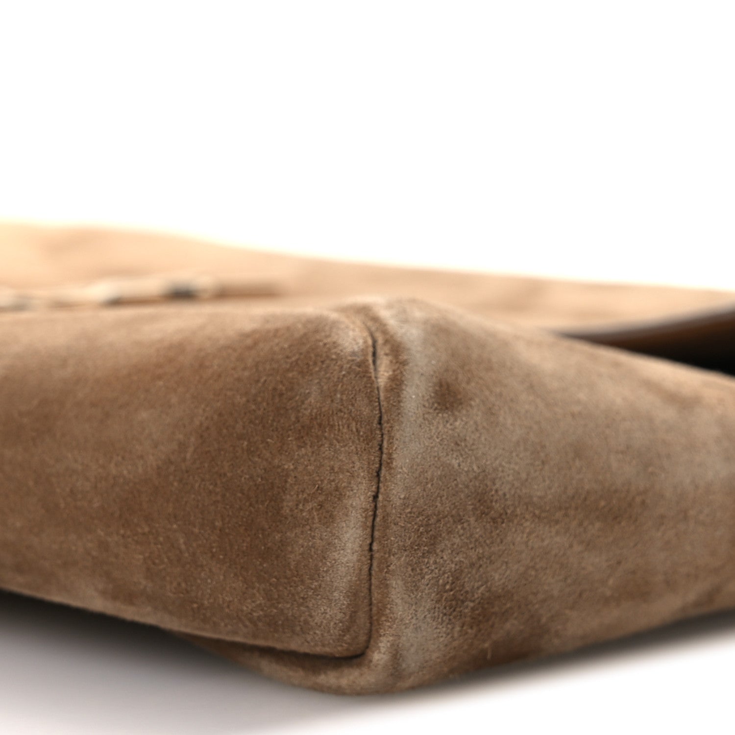 Saint Laurent Suede Large Cassandre Envelope Pouch Golden Leaf 10 of 11