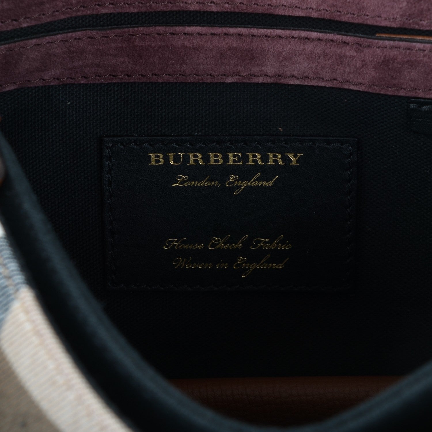 Burberry Derby Calfskin House Check Small Macken Crossbody Bag Tan 6 of 8