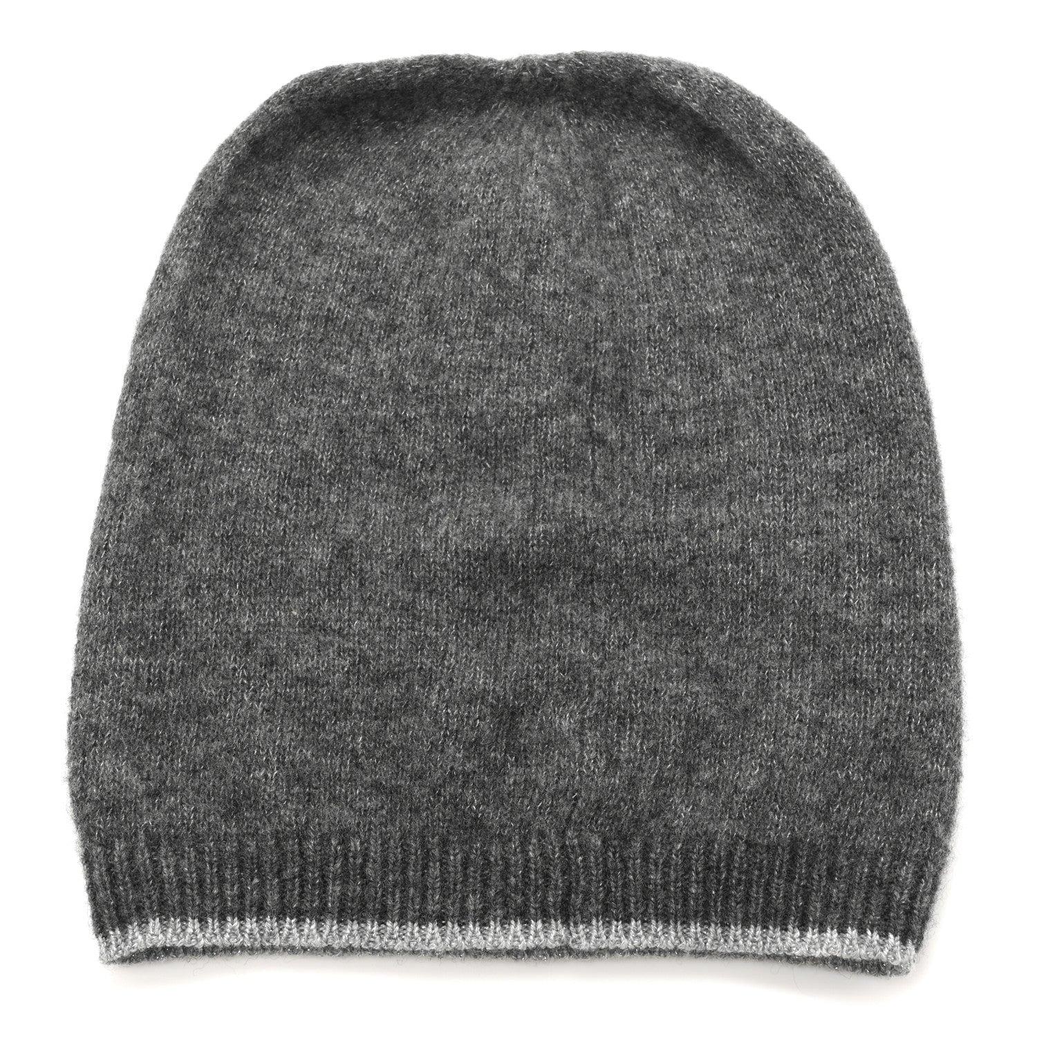 Chanel Cashmere Blend CC Beanie Hat Grey 3 of 6