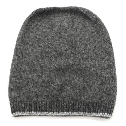 Chanel Cashmere Blend CC Beanie Hat Grey 3 of 6