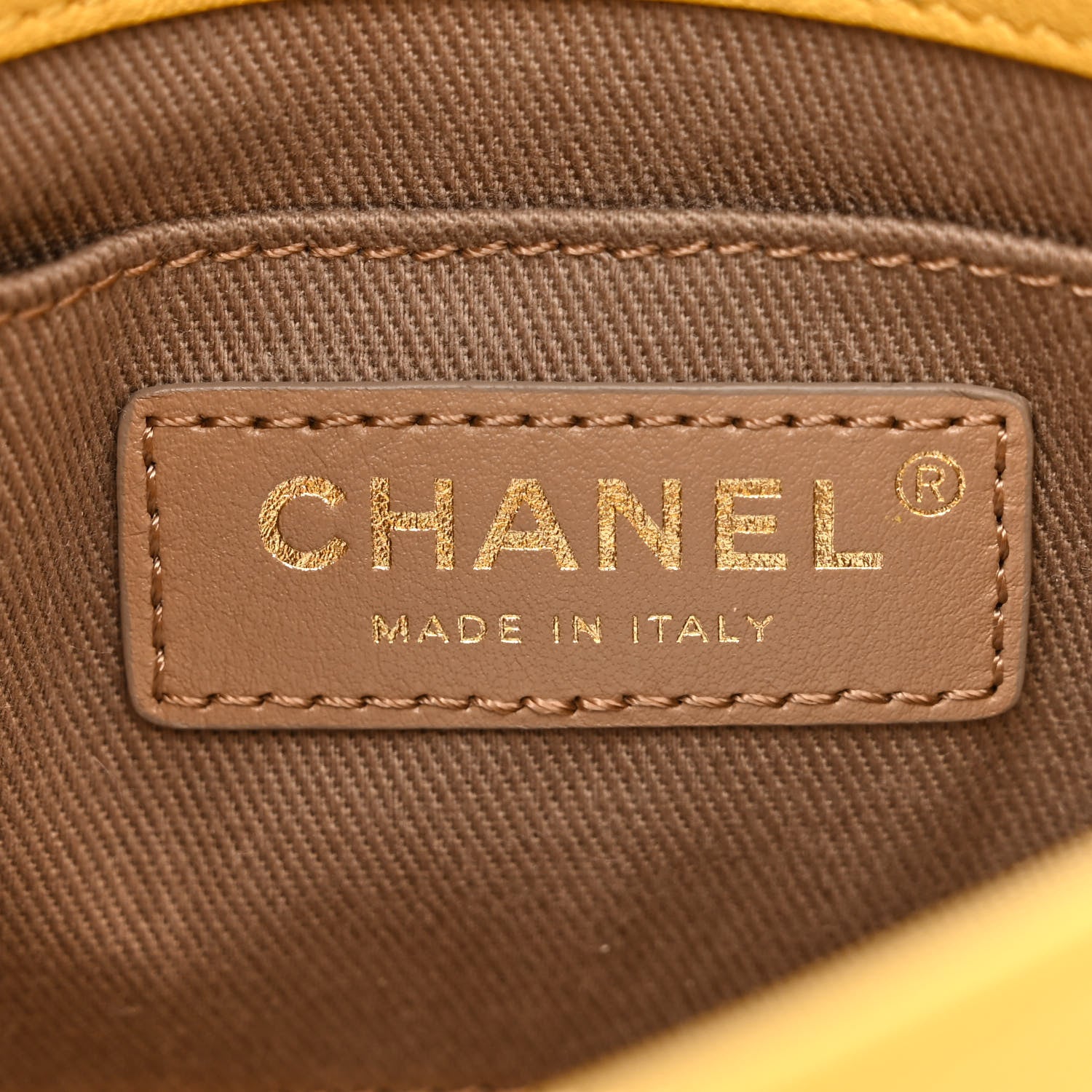 Chanel Goatskin Stitched Casual Trip Messenger Flap Yellow 6 of 10