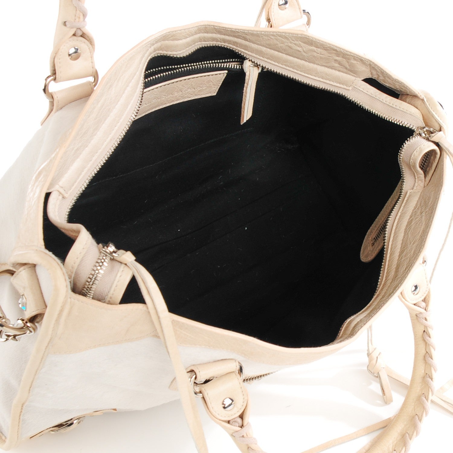 Balenciaga Pony Hair Swarovski Crystal City Bianco 6 of 8