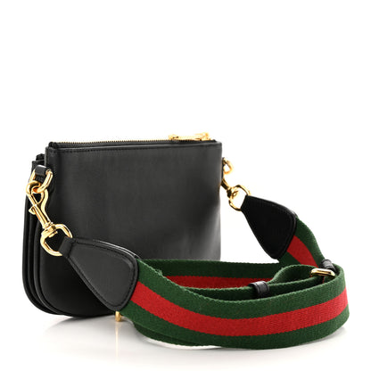 Gucci Roxy Calfskin Web Mini Blondie Crossbody Bag Black 4 of 12