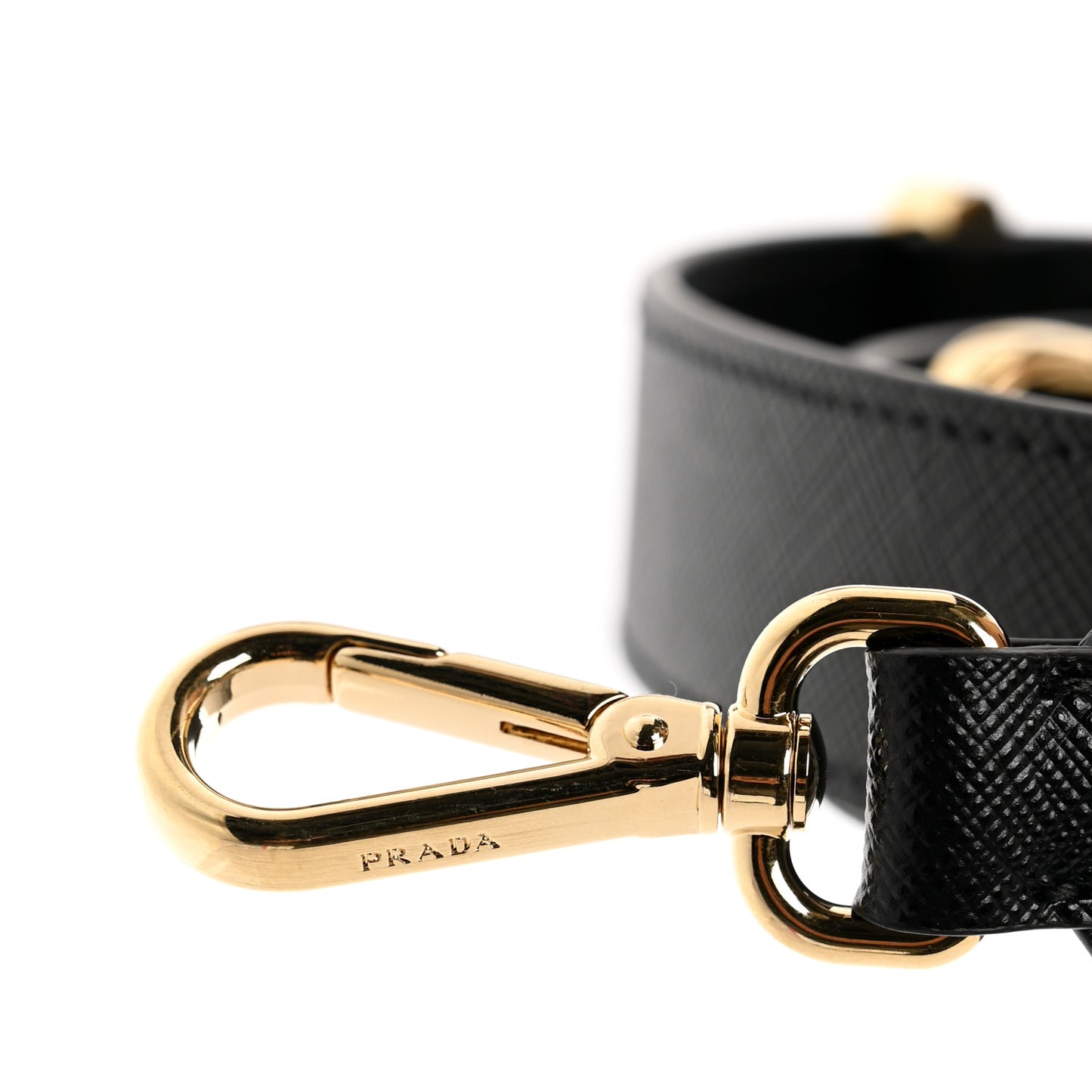 black saffiano leather strap