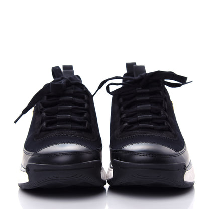 Chanel Velvet Calfskin Mixed Fibers CC Sneakers 37.5 Black 2 of 11