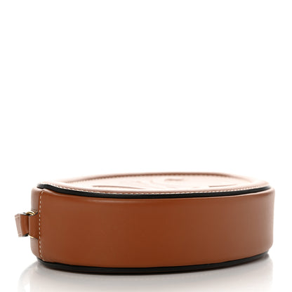 Celine Smooth Calfskin Cuir Small Triomphe Oval Crossbody Purse Tan 4 of 11