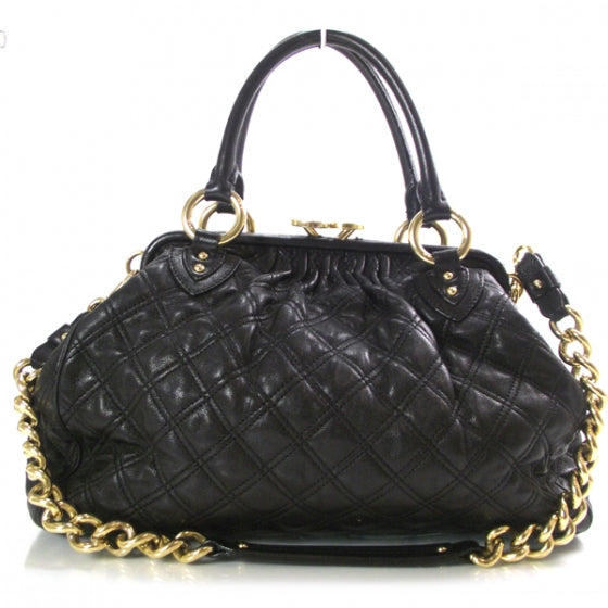 Marc Jacobs Quilted Leather Stam Black 3 of 10