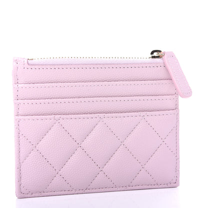 Chanel Caviar Quilted CC Zip Card Holder Light Pink 3 of 8