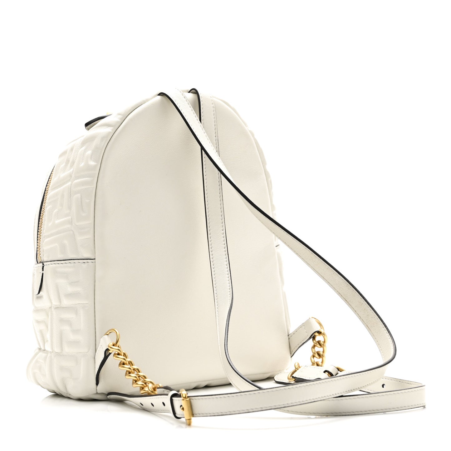 Nappa FF 1974 Embossed Mini Backpack White