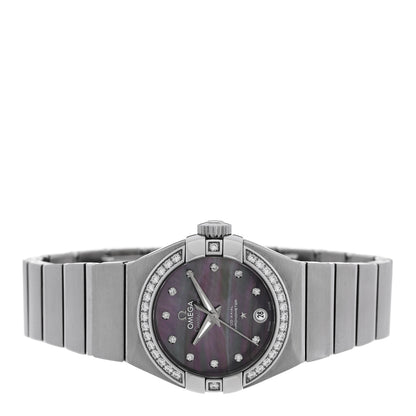 Omega Stainless Steel Diamond Bezel Tahiti Mother of Pearl 27mm Constellation Co-Axial Automatic Watch 123.15.27.20.57.003 2 of 5