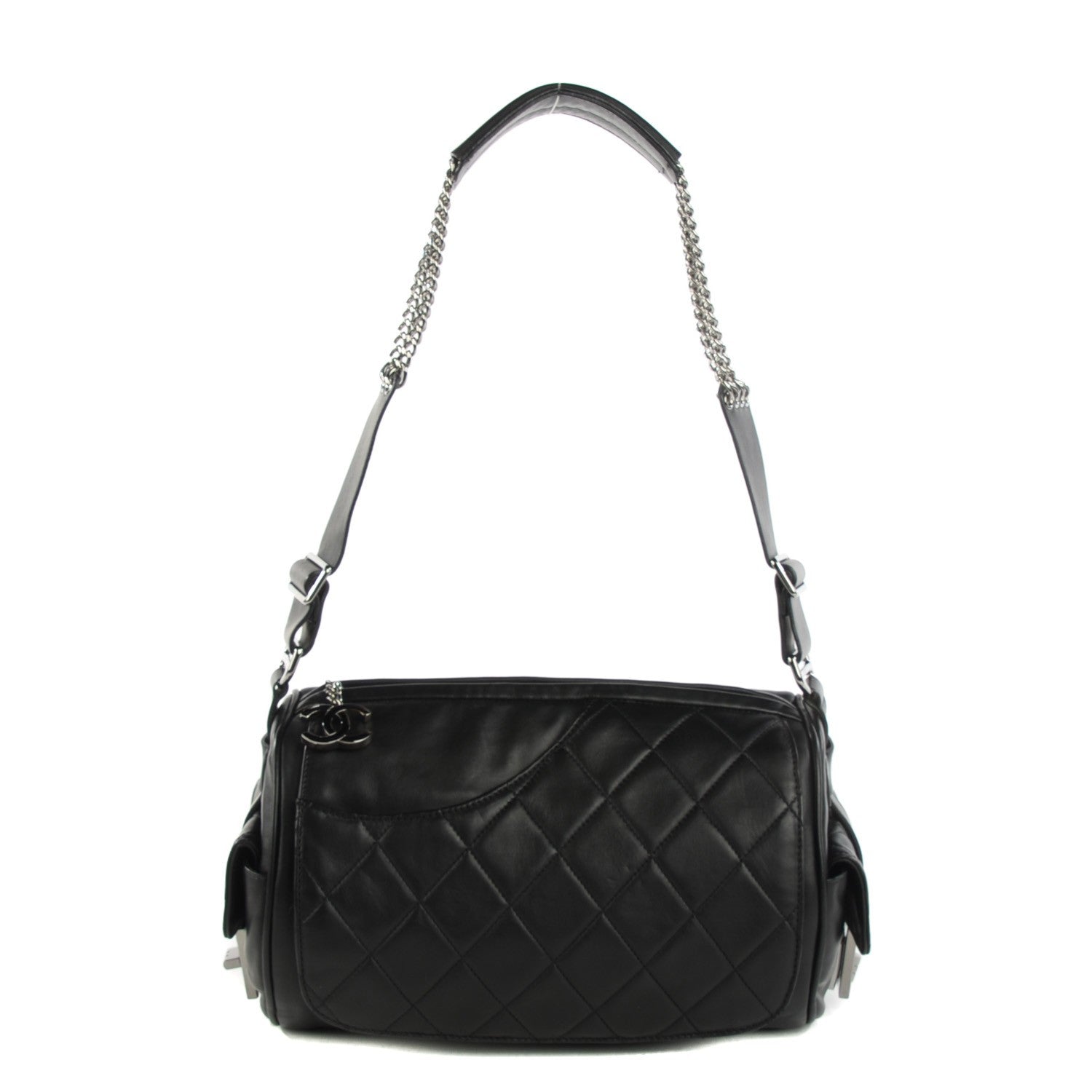 Chanel Calfskin Quilted Barrel Bag Black 1 of 7