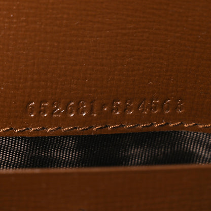 Gucci GG Supreme Monogram Azalea Calfskin Web Jackie 1961 Chain Wallet Beige Ebony Brown Sugar 7 of 11