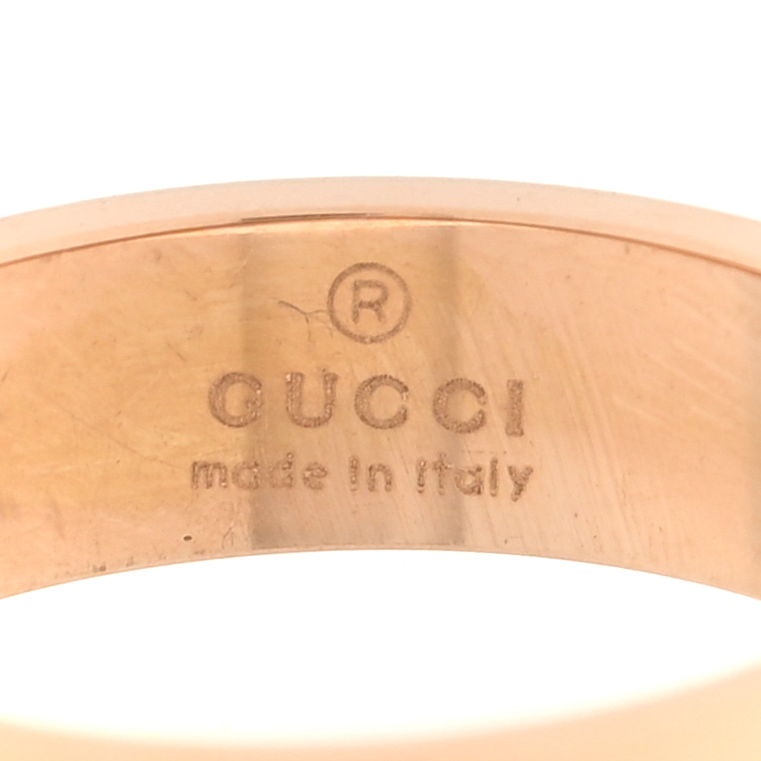 Gucci 18K Rose Gold 4mm Icon Thin Band Ring 42 2.25 4 of 5