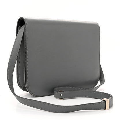 Celine Smooth Calfskin Medium Classic Box Flap Bag Storm 3 of 13