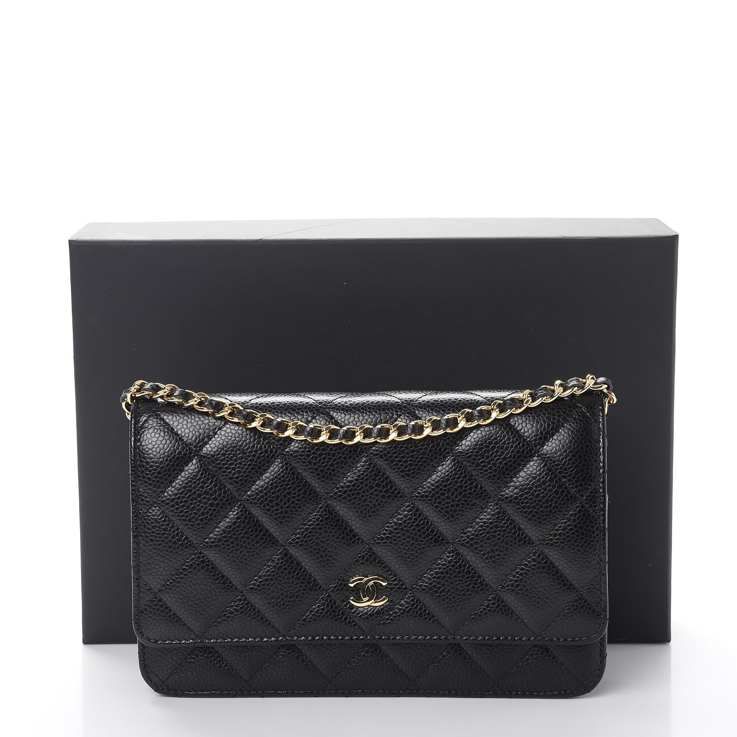 Chanel Caviar Quilted Wallet On Chain WOC Black 9 of 9