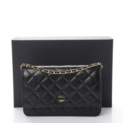 Chanel Caviar Quilted Wallet On Chain WOC Black 9 of 9