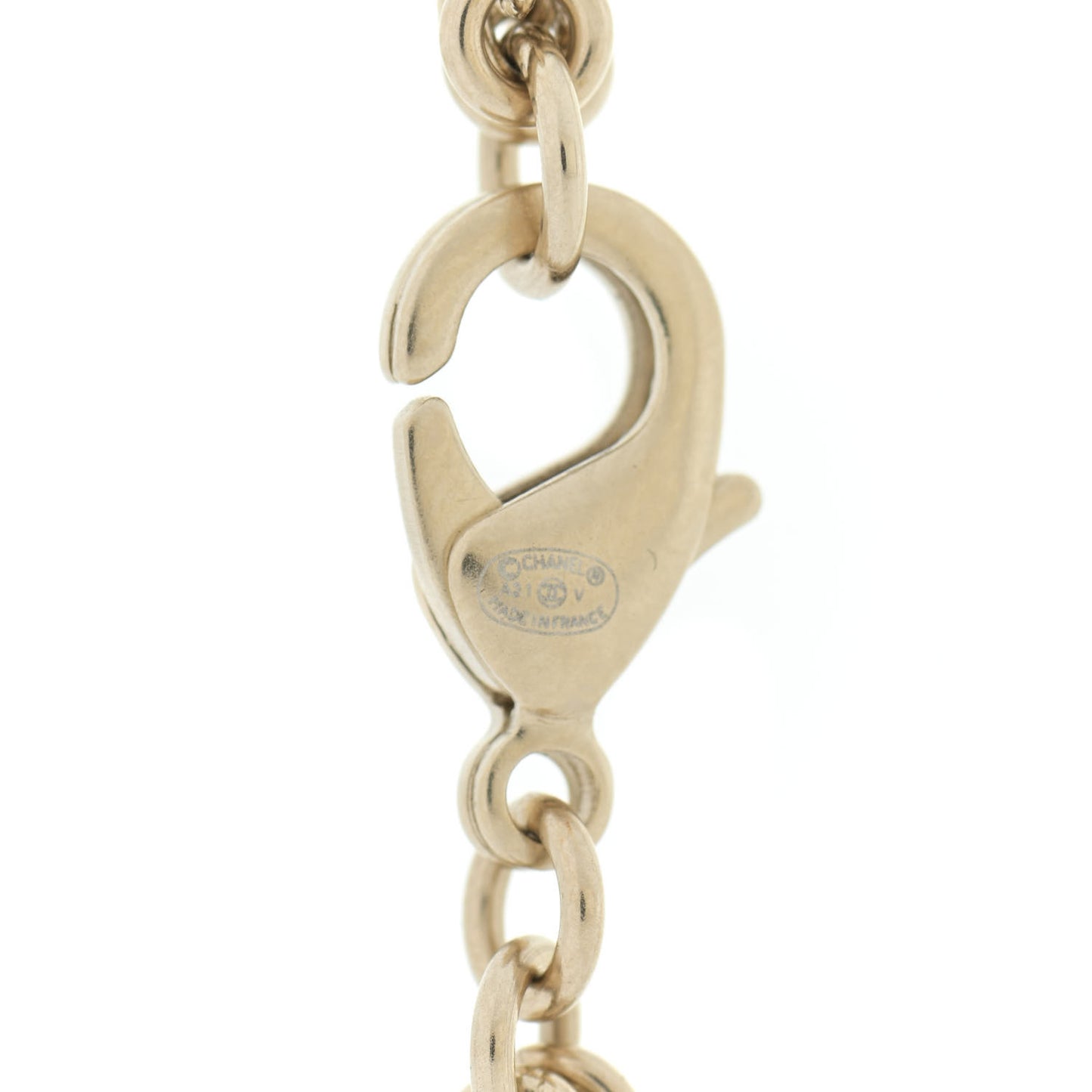 Crystal CC Multi Strand Chain Necklace Gold