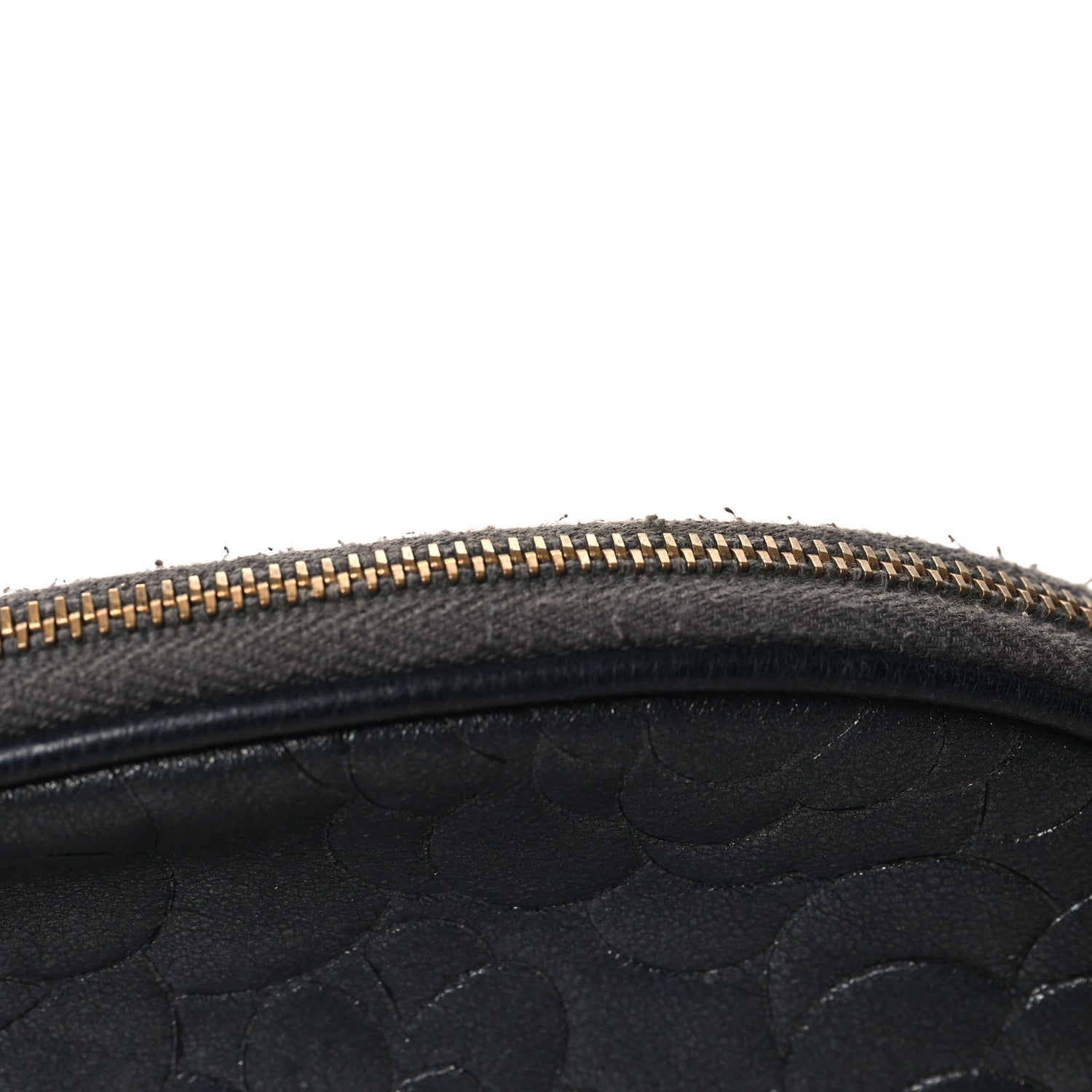 Chanel Goatskin Camellia Embossed Cosmetic Case Grey 8 of 9