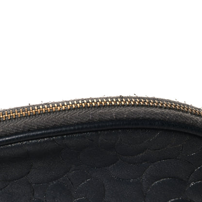 Chanel Goatskin Camellia Embossed Cosmetic Case Grey 8 of 9