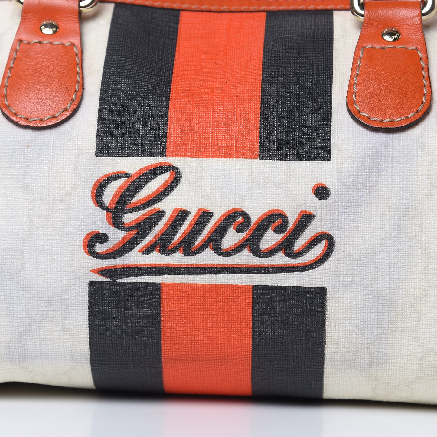 GG Plus Monogram Web Stripe Small Joy Boston Orange