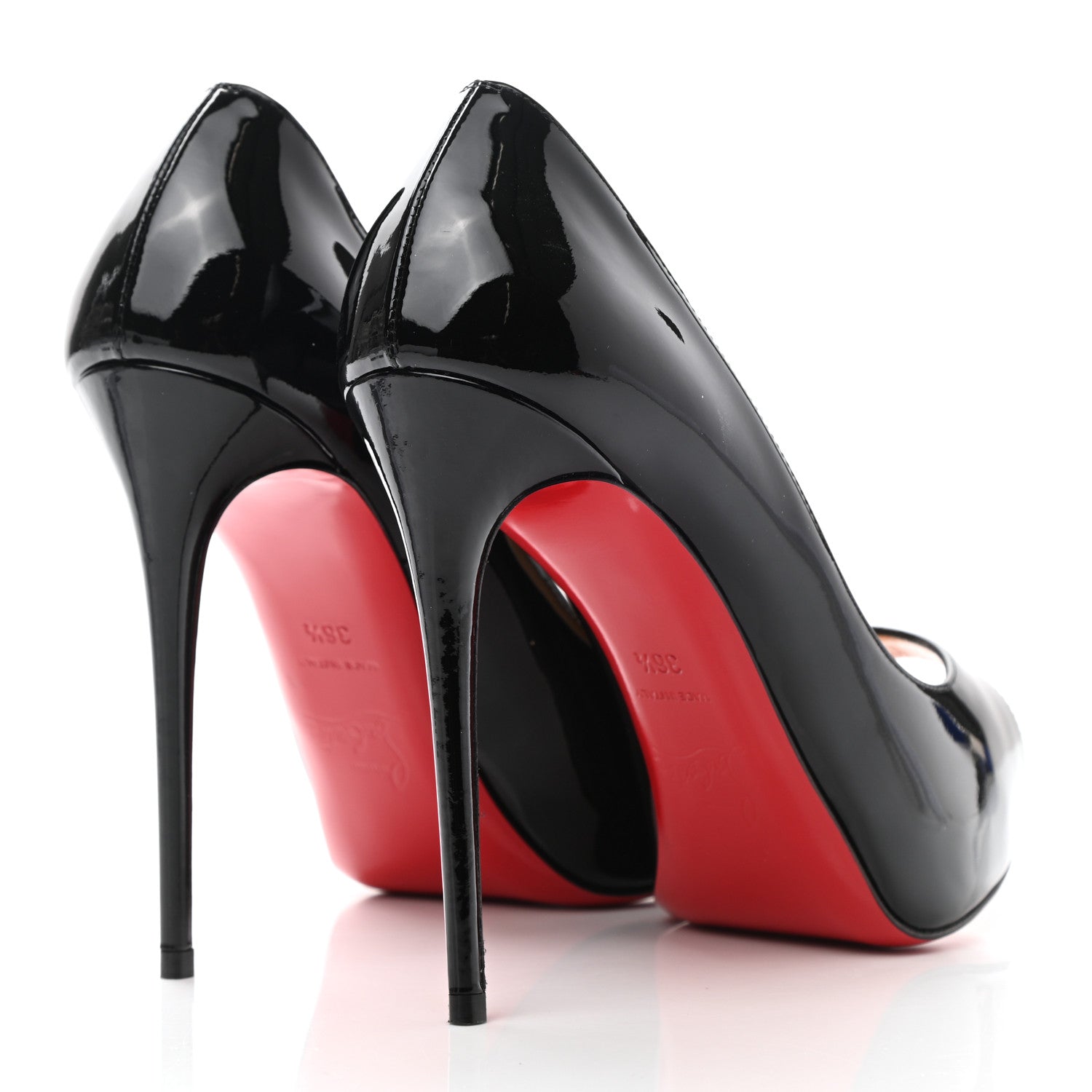 Christian Louboutin Patent New Very Prive 120 Pumps 36.5 Black Red 4 of 8
