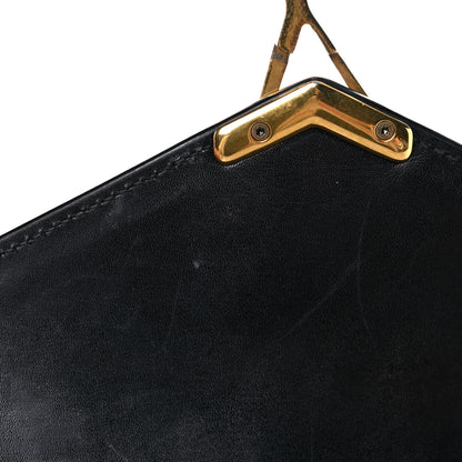Saint Laurent Smooth Calfskin Monogram Cassandra Clasp Bag Black 14 of 28