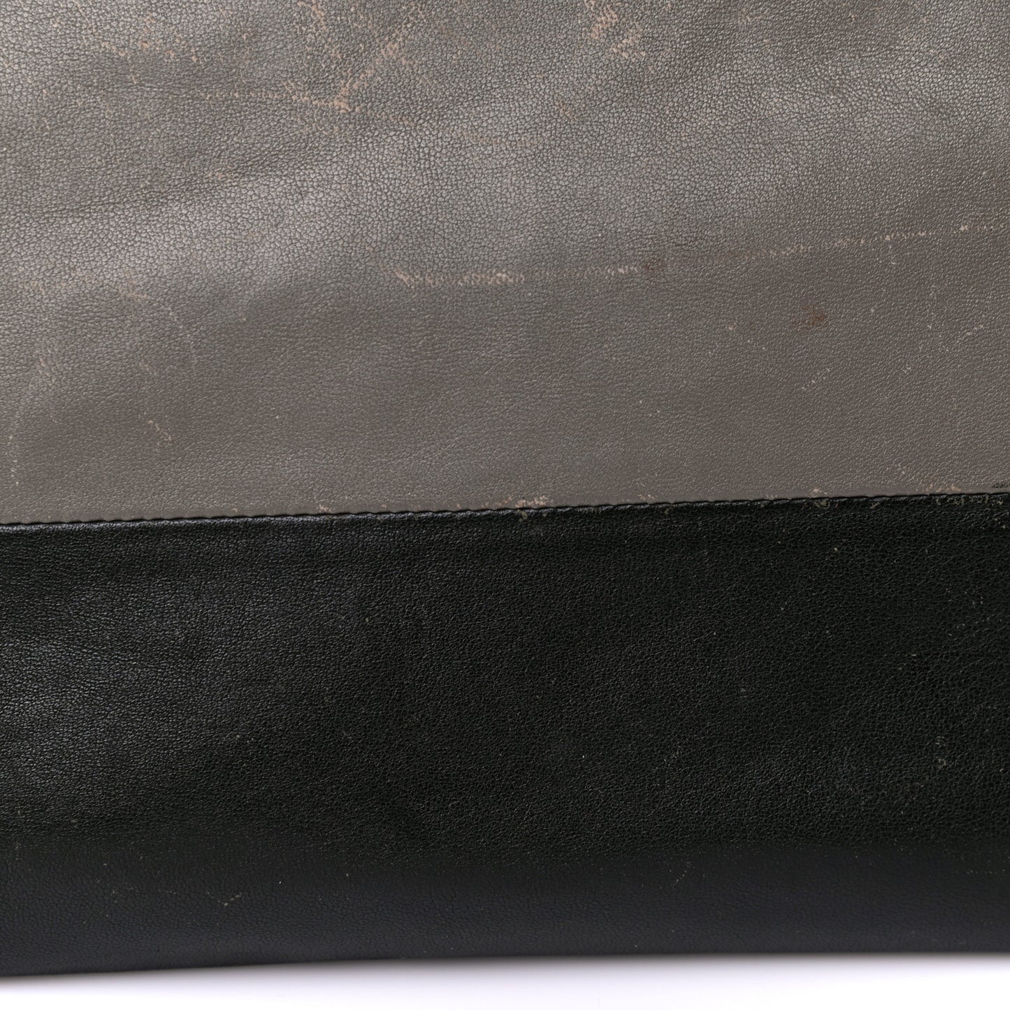 Smooth Lambskin Bi-Color Solo Clutch Pouch Army Green