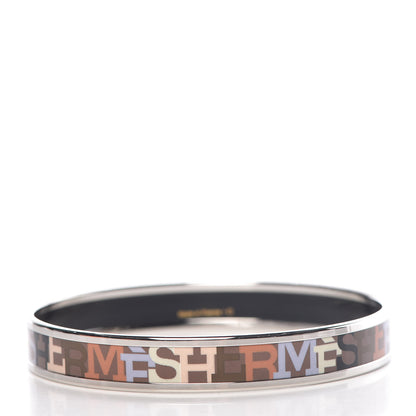 Hermes Enamel Printed Narrow Capitales Bracelet 70 3 of 6