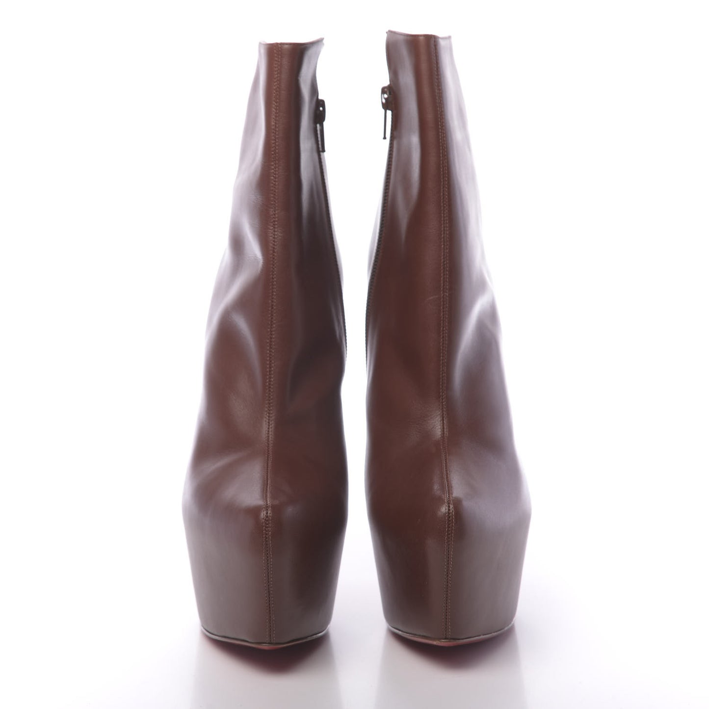 Calfskin Daf Booty 160 Ankle Boots 40.5 Chataigne