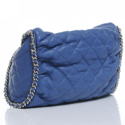 Chanel Lambskin Chain Around Hobo Royal Blue 3 of 7