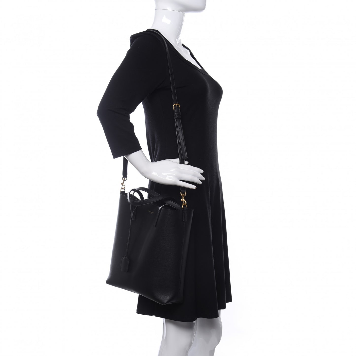 Calfskin Toy Shopping Tote Black