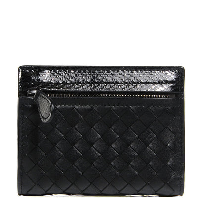 Bottega Veneta Nappa Intrecciato Ayers Trim Bi-Fold Wallet Nero Black 1 of 9