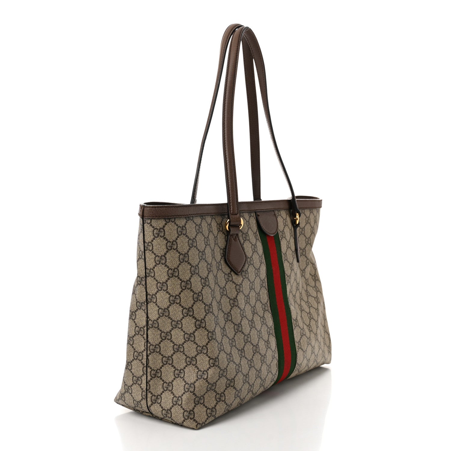 Gucci GG Supreme Monogram Medium Ophidia Shopping Tote Brown 3 of 11