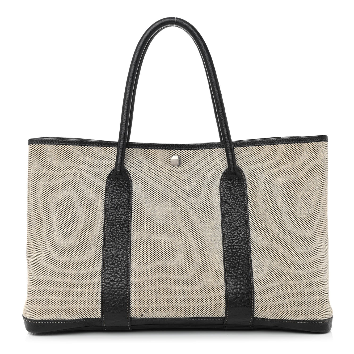 Hermes Toile Buffle Skipper Garden Party 36 MM Tote Black 1 of 10