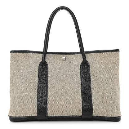 Hermes Toile Buffle Skipper Garden Party 36 MM Tote Black 1 of 10