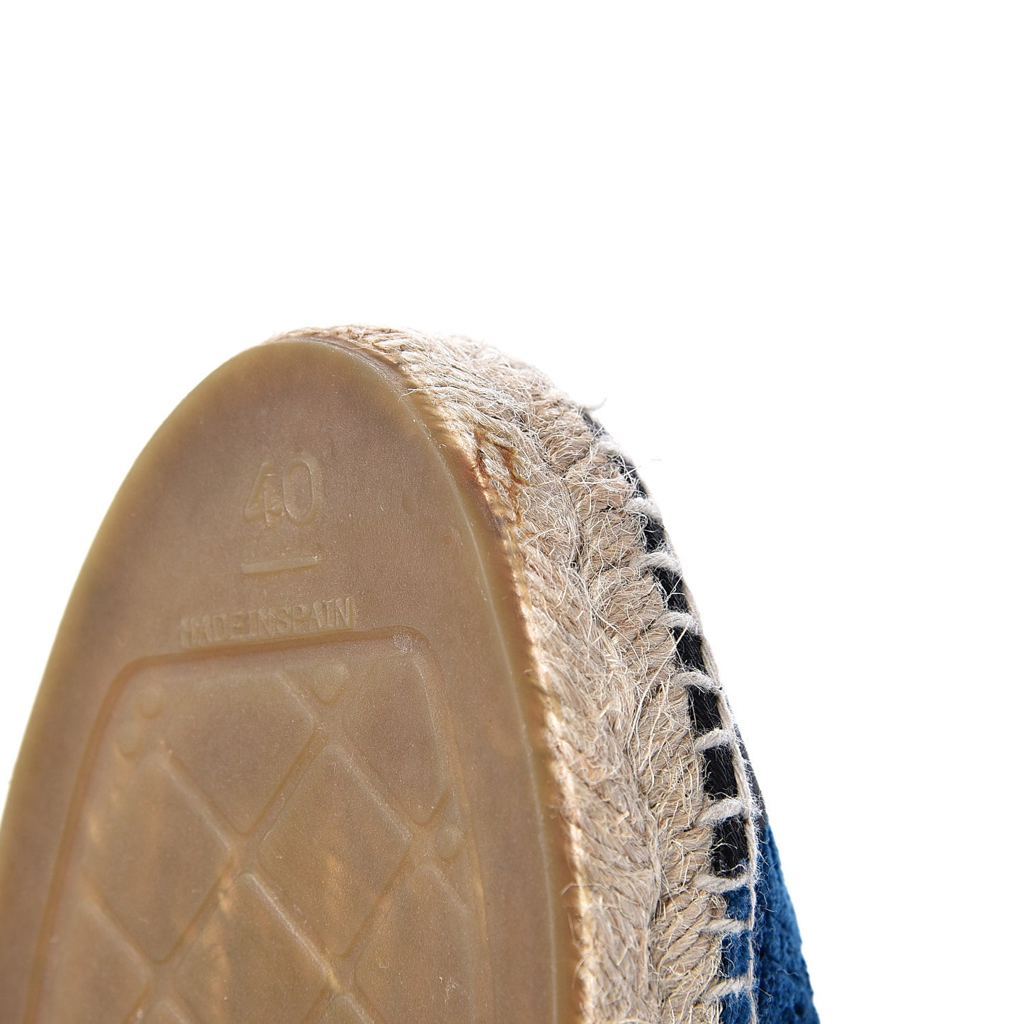 Velvet Grosgrain Quilted Camellia CC Espadrilles 40 Navy Black