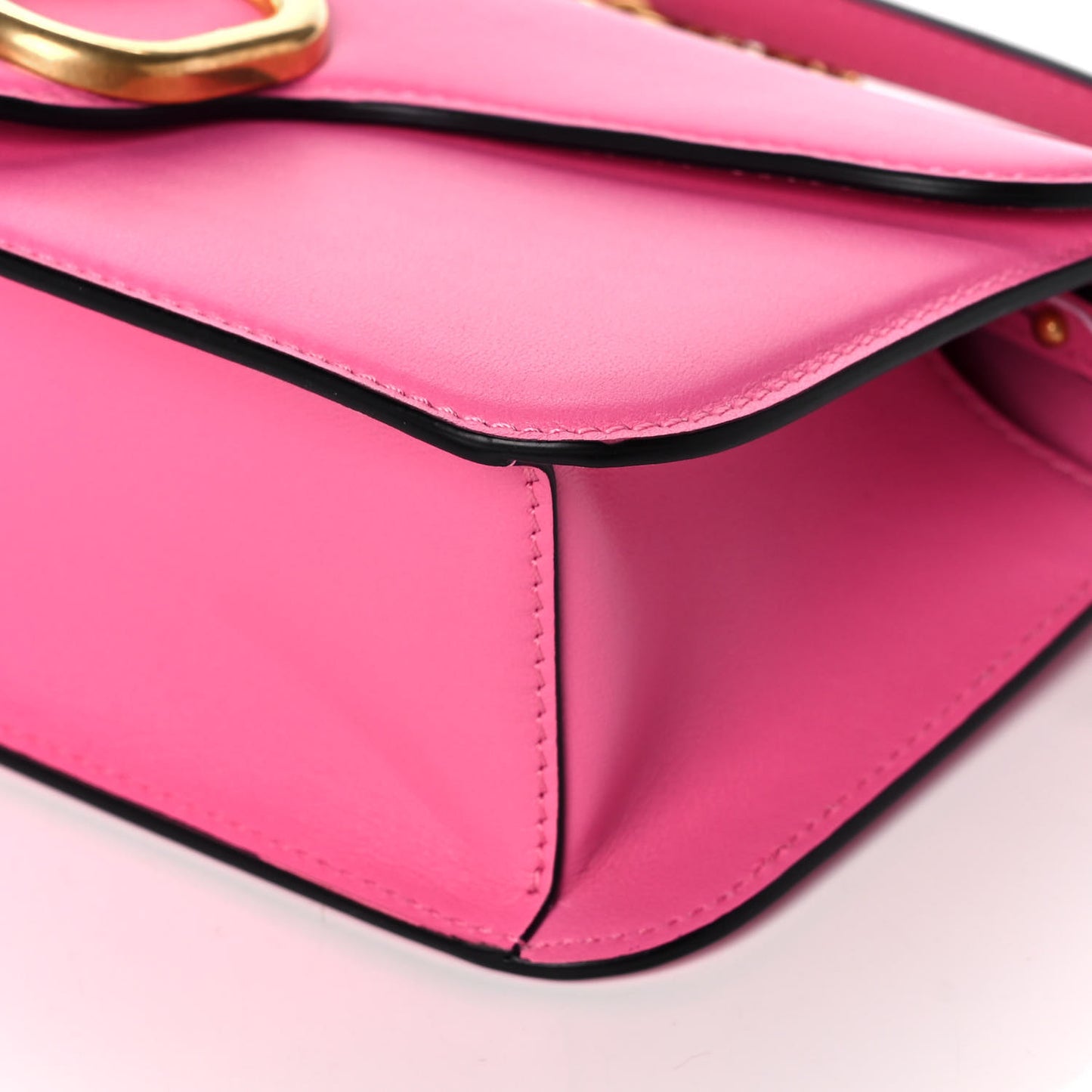 Calfskin Vlogo Loco Shoulder Bag Feminine Pink