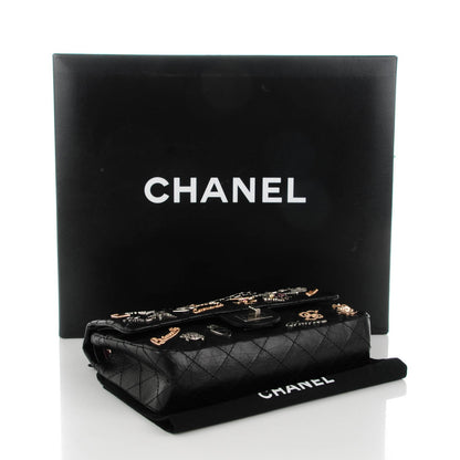 Chanel Aged Calfskin Quilted Lucky Charms 2.55 Reissue 225 Flap Black 4 of 8