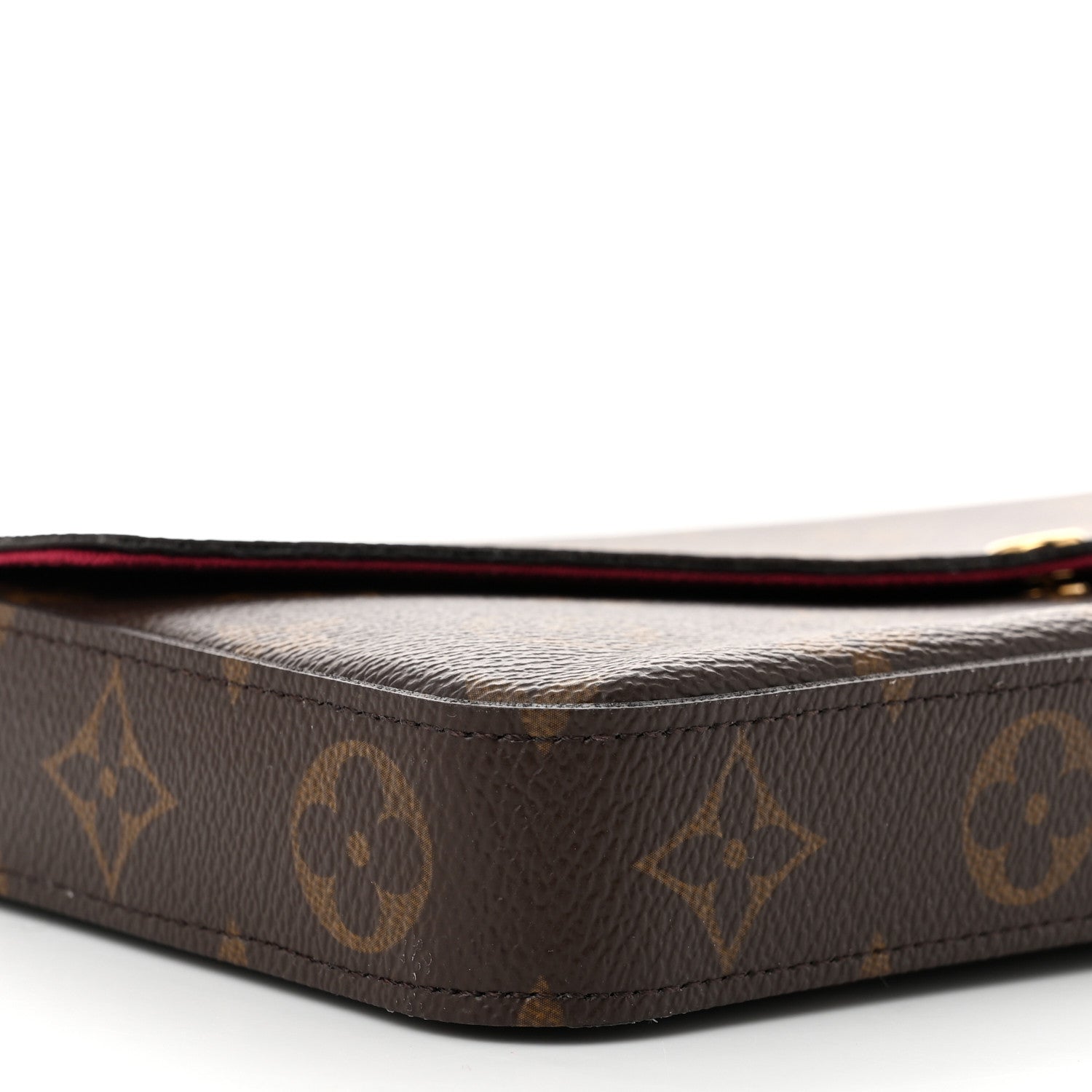 Louis Vuitton Monogram Pochette Felicie Chain Wallet Fuchsia 11 of 14