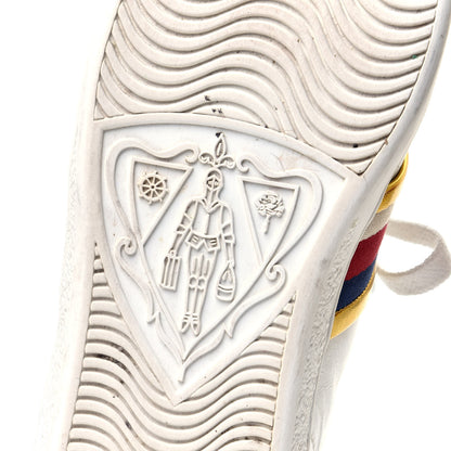 Gucci Calfskin Lace Ayers Sylvie Web Womens New Ace High Top Sneakers 35 White 8 of 10