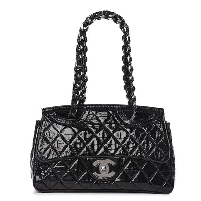 Chanel Patent Quilted Day Glo Flap Bag Black 1 of 17
